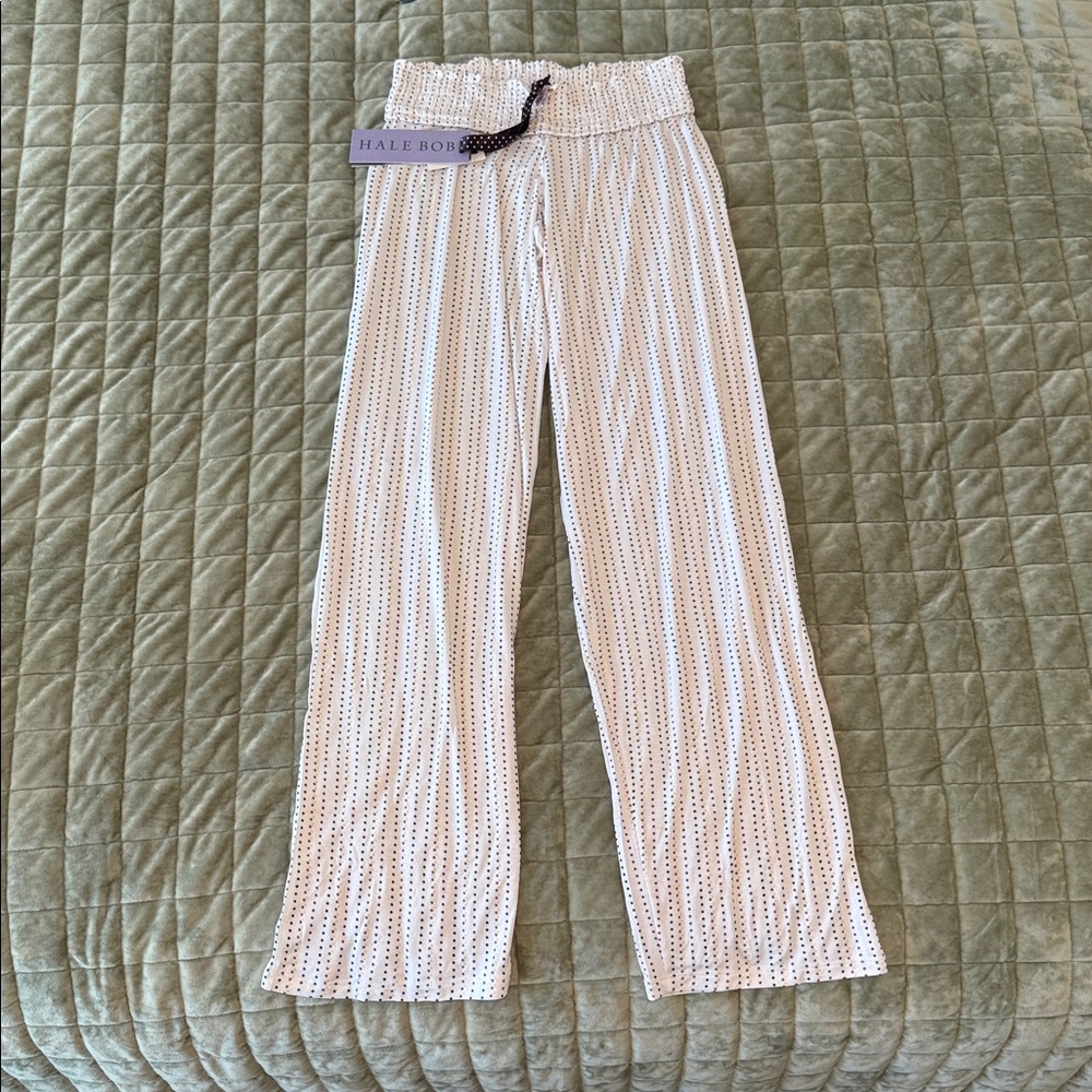 Hale Bob Cream Polka Dot lounge pants